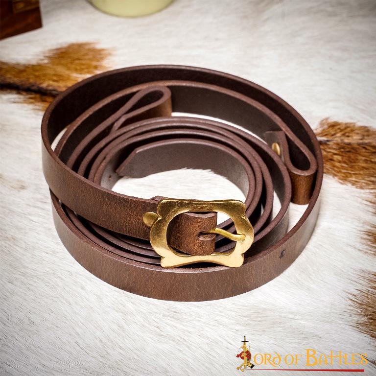 Bandolera romana de cuero genuino para espada — hecha a mano - imagen 14