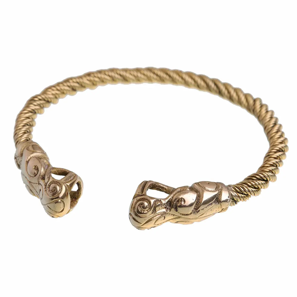 Torc vikingo Fenrir en latón macizo