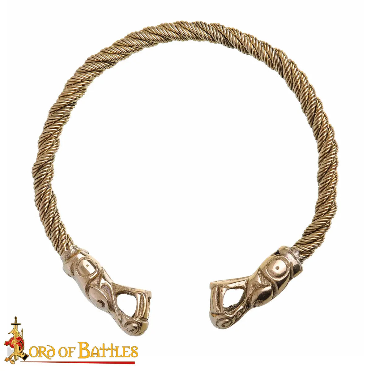 Torc vikingo Fenrir en latón macizo - imagen 2