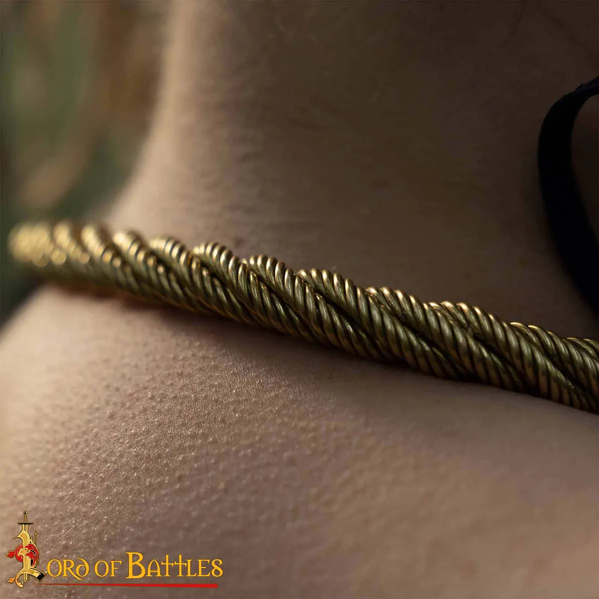 Torc vikingo Fenrir en latón macizo - imagen 7