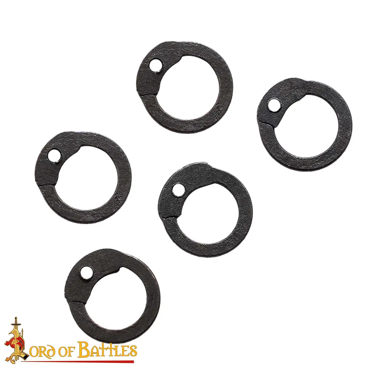 Anillas planas de acero 6 mm — 18 gauge, acabado ennegrecido — 1 kg - imagen 9