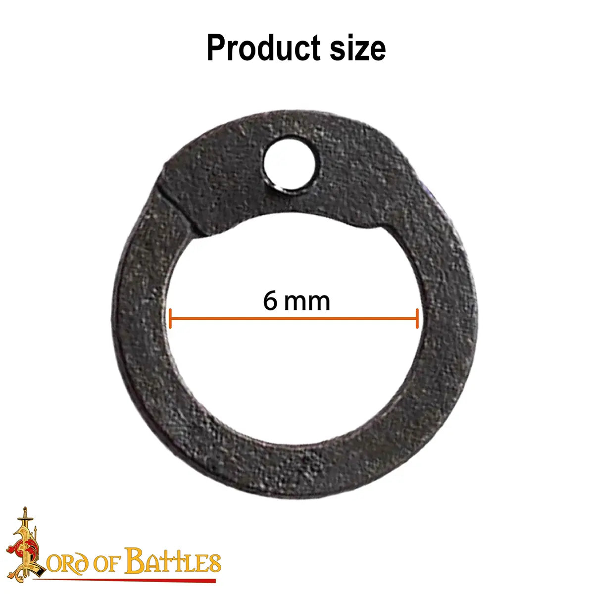 Anillas planas de acero 6 mm — 18 gauge, acabado ennegrecido — 1 kg - imagen 10