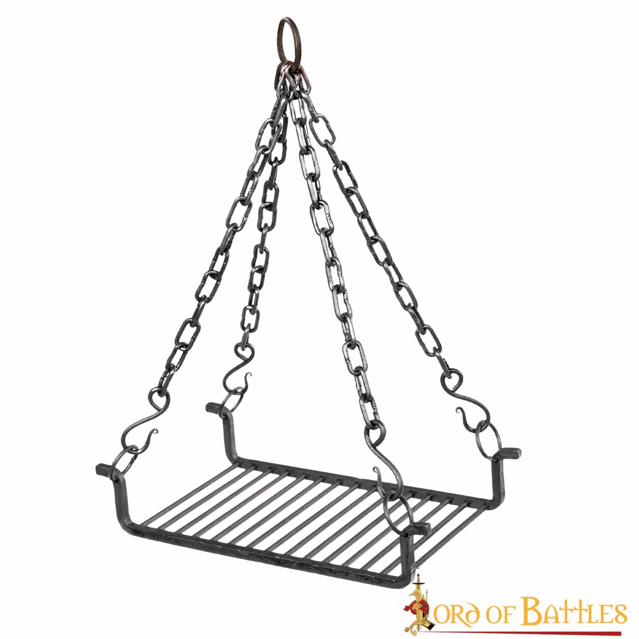 Parrilla de hierro forjada a mano 38 x 25 cm para camping - imagen 2
