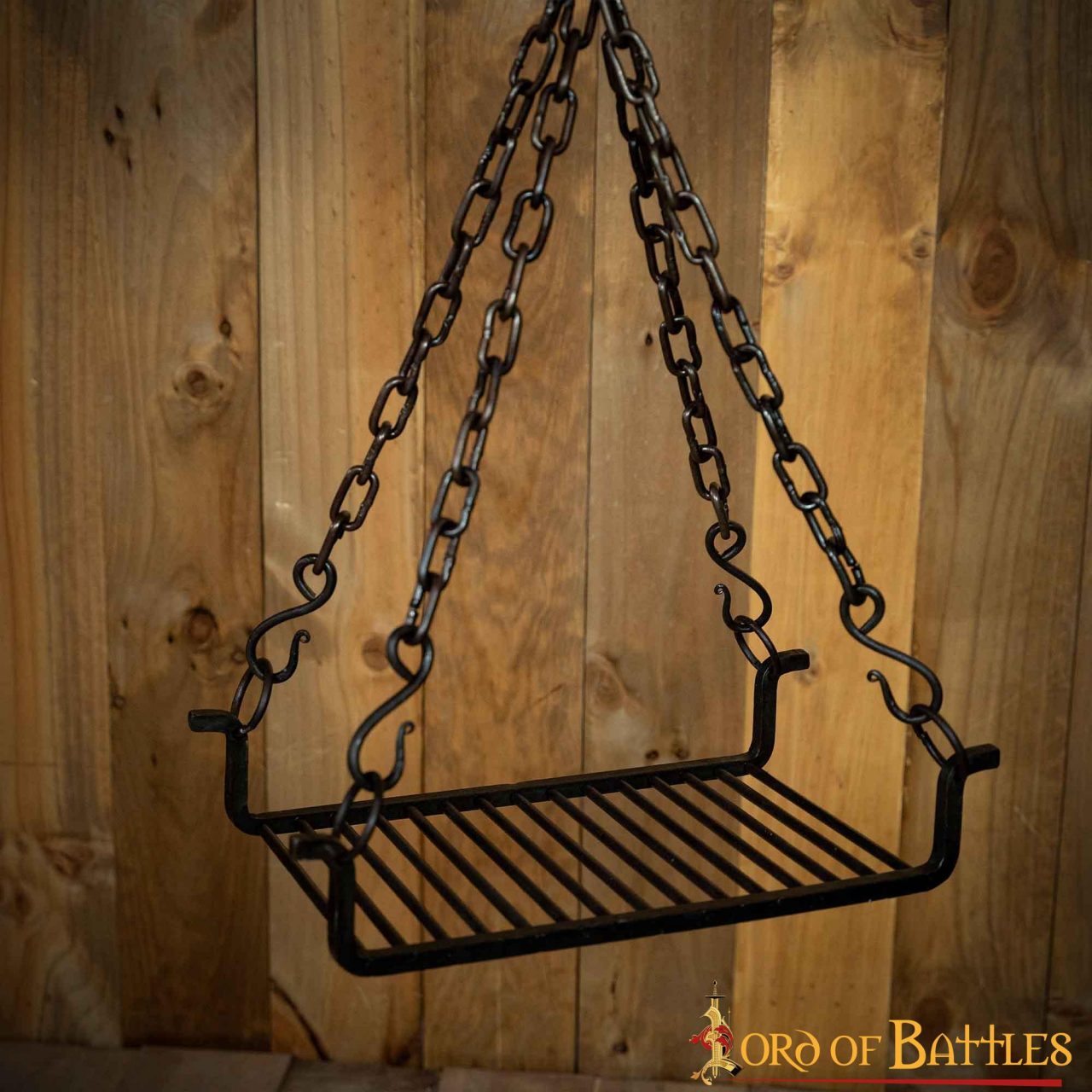 Parrilla de hierro forjada a mano 38 x 25 cm para camping - imagen 7