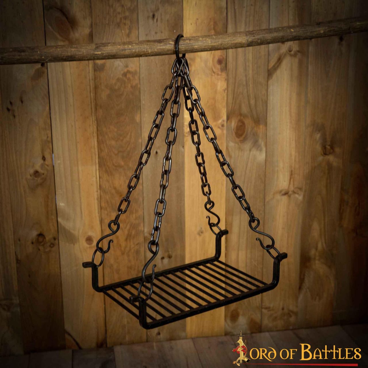 Parrilla de hierro forjada a mano 38 x 25 cm para camping - imagen 6