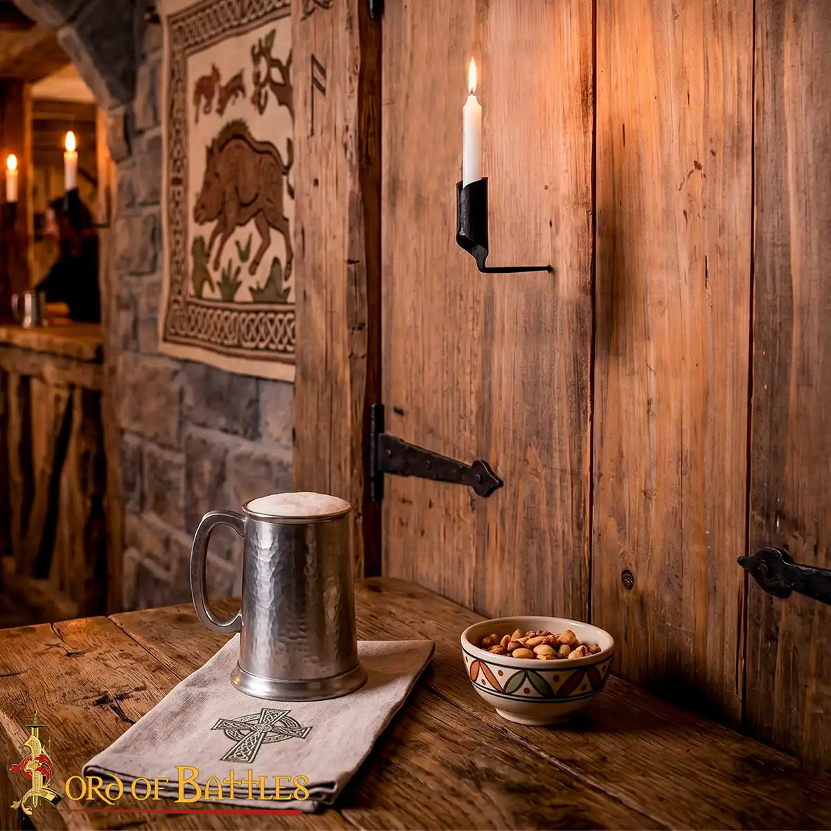 Portavelas Dark Tower de hierro forjado a mano - imagen 2