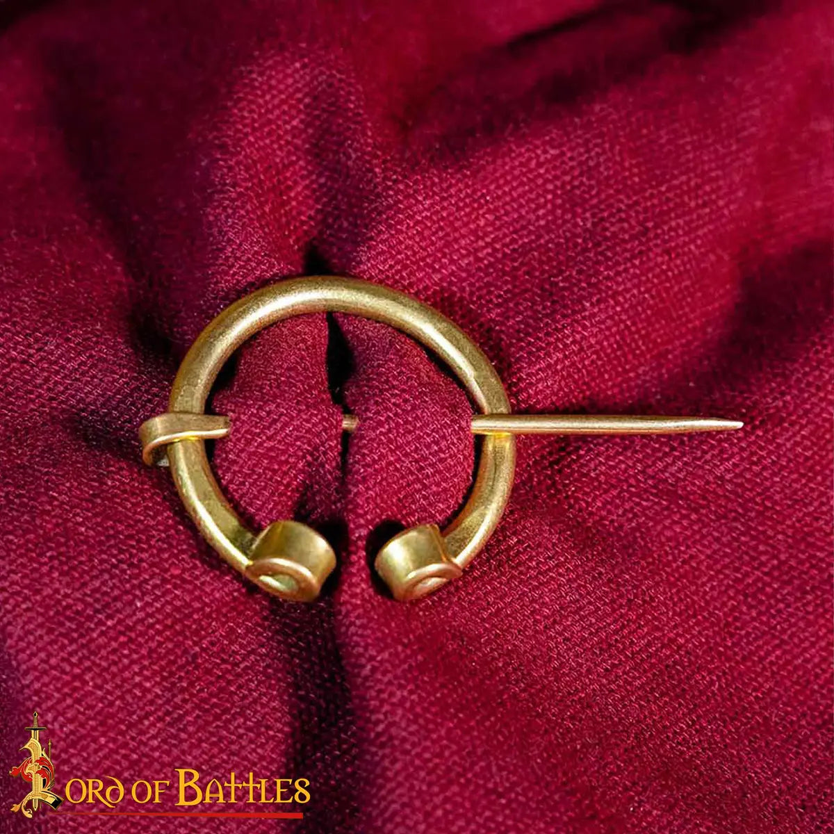 Broche penannular de latón para capa — punta redonda - imagen 8