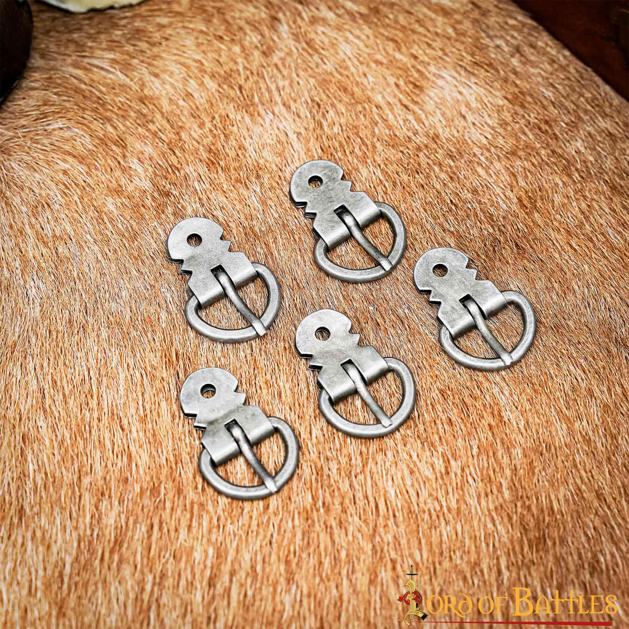 Set de 5 hebillas forjadas en hierro negro para armadura - imagen 20