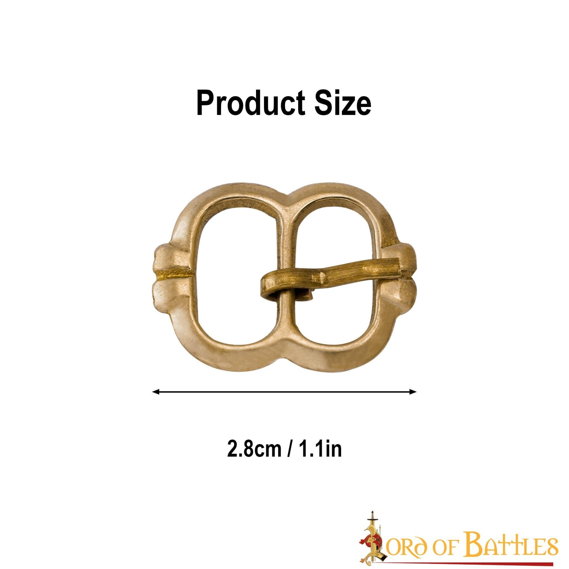 Imagen única de: Juego de 5 Hebillas Medievales de Latón para Cinturón - Pequeños Cierres de Correa Decorativos para Ropa Histórica y Marroquinería