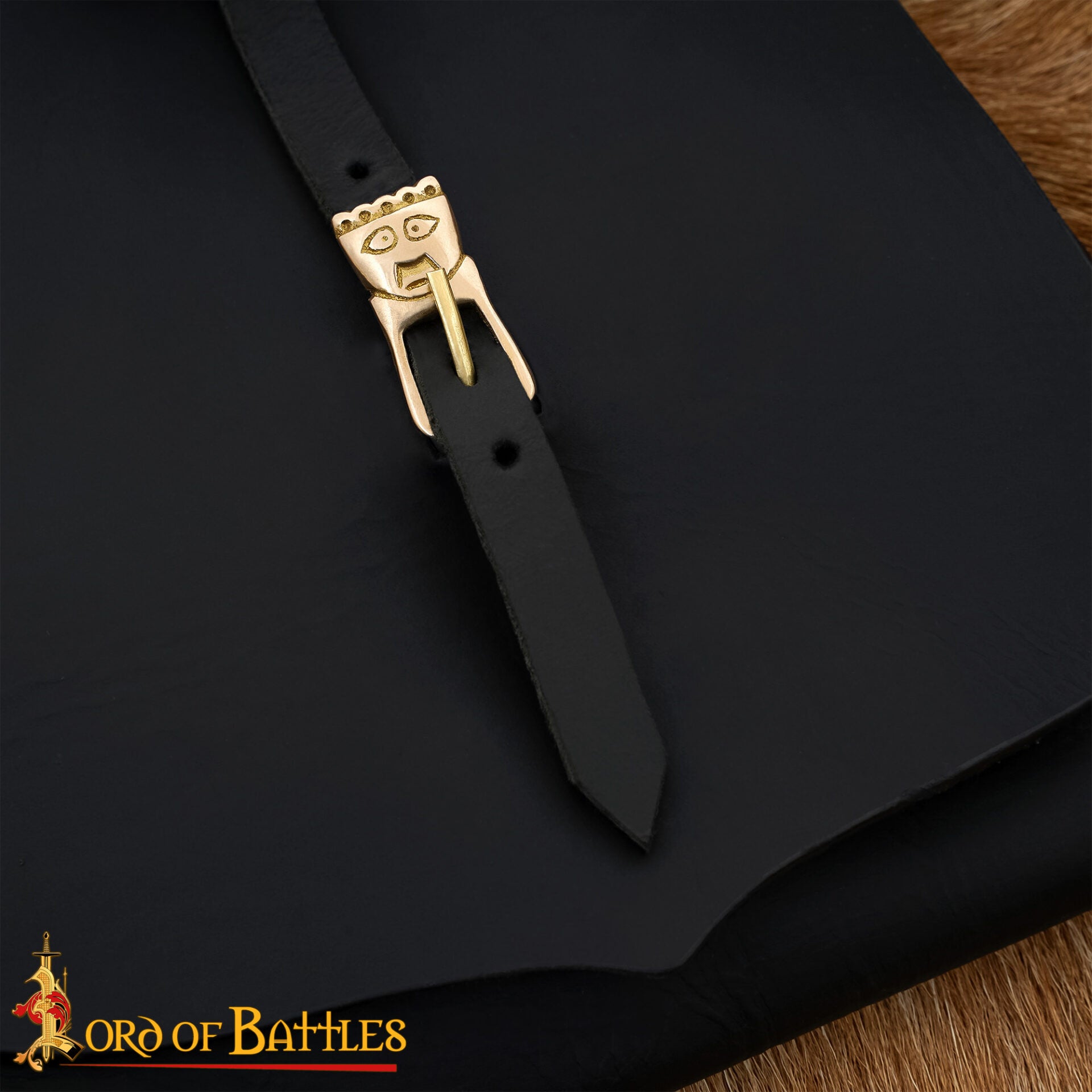 Imagen única de: Hebilla de Cinturón Medieval Tardía de Latón Macizo