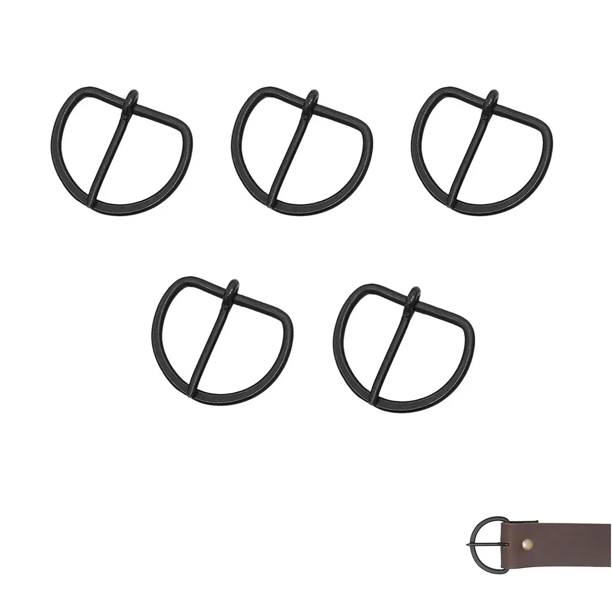 Hebillas medievales de hierro forjado — pack de 5