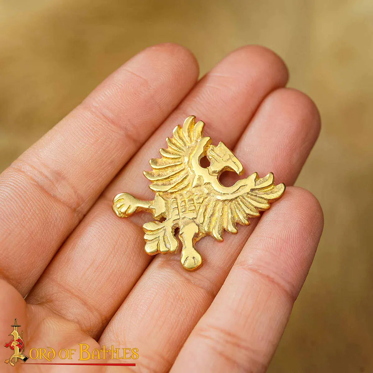 Conchos de cinturón águila heráldica en latón macizo, set de 5 - imagen 5