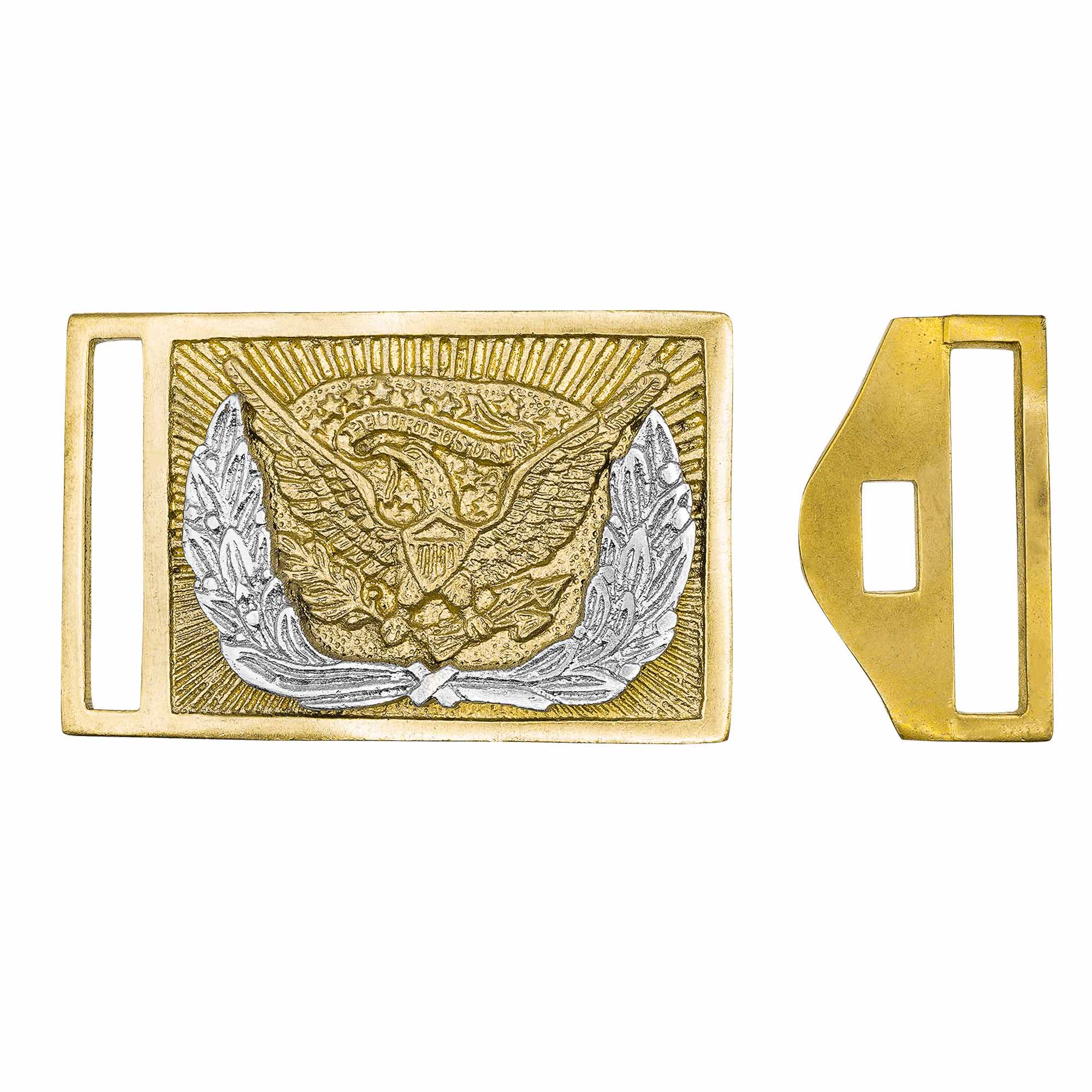 Imagen única de: Hebilla de Cinturón de Latón Puro de Oficial de la Unión de la Guerra Civil Americana