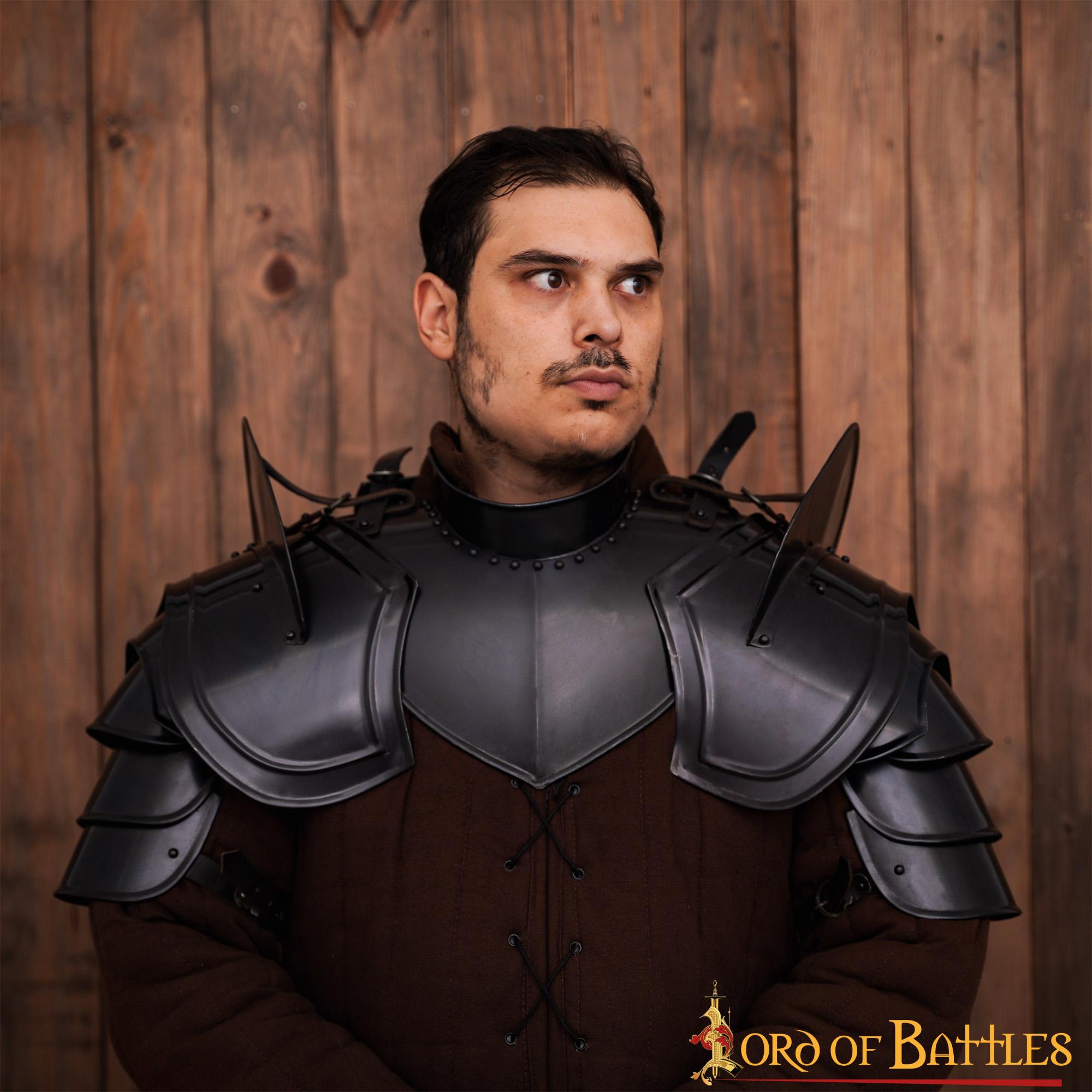 Gorguera de placa 18 gauge para caballero — Negro - imagen 10
