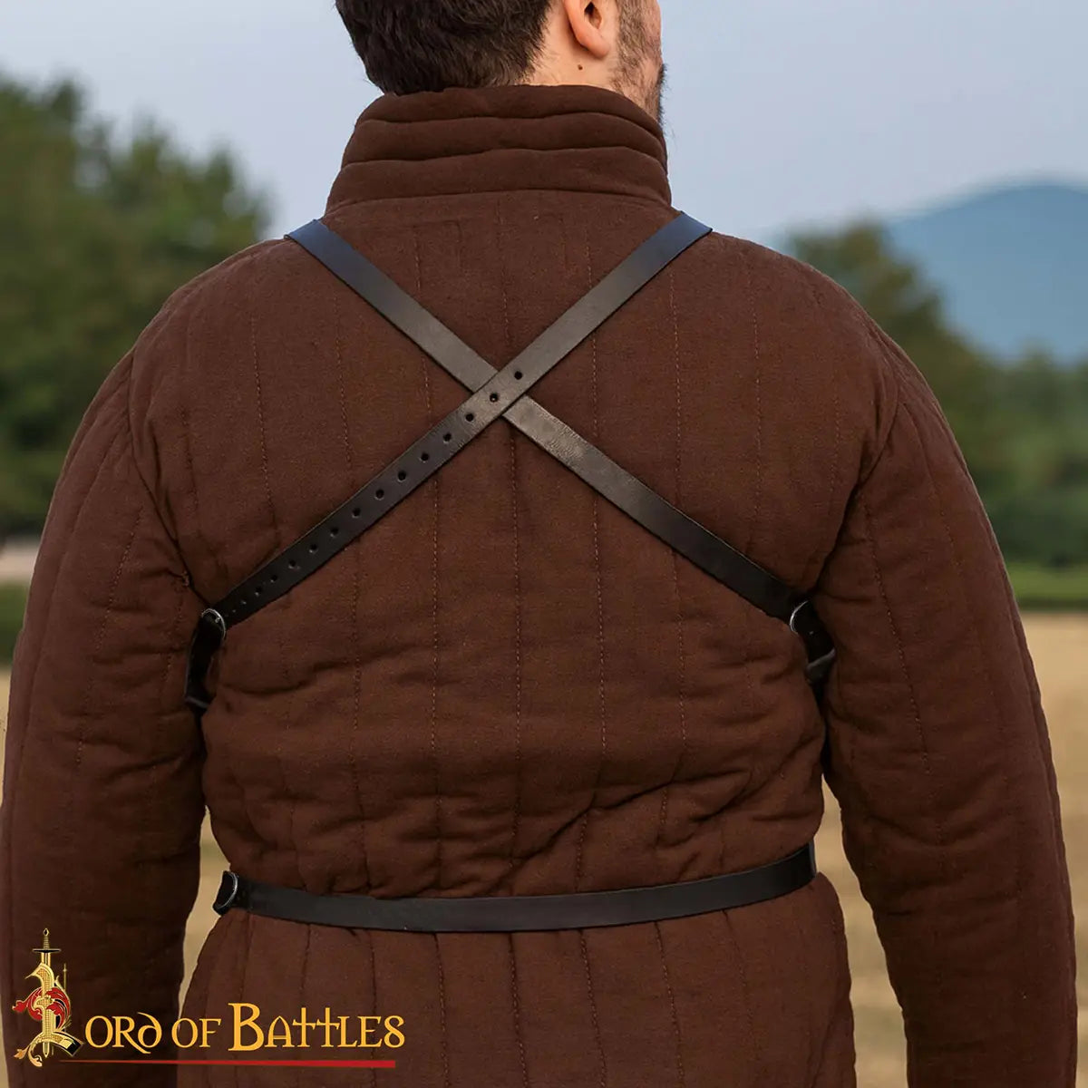Coraza gótica medieval en acero con correas de cuero - imagen 14