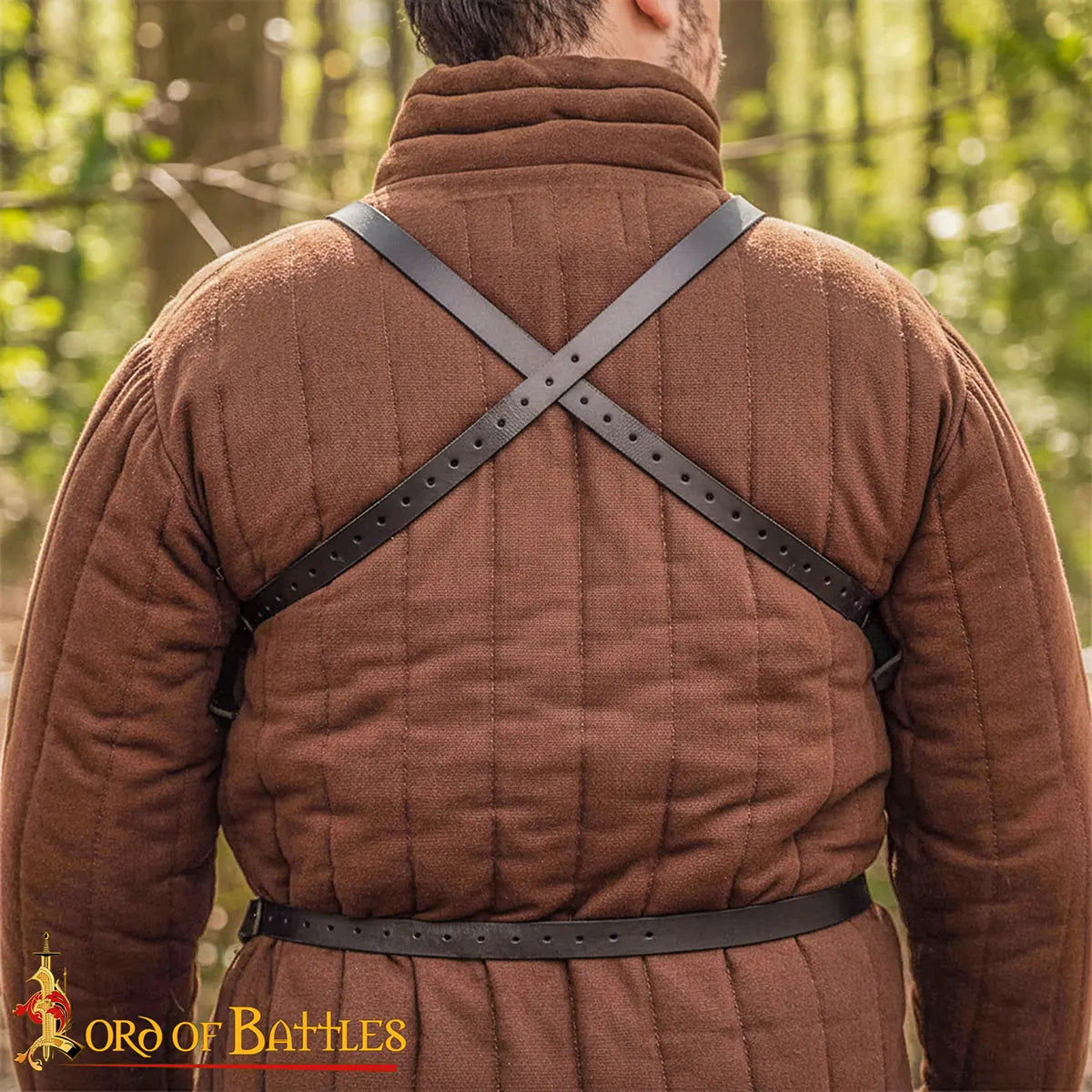 Coraza gótica medieval en acero con correas de cuero - imagen 6