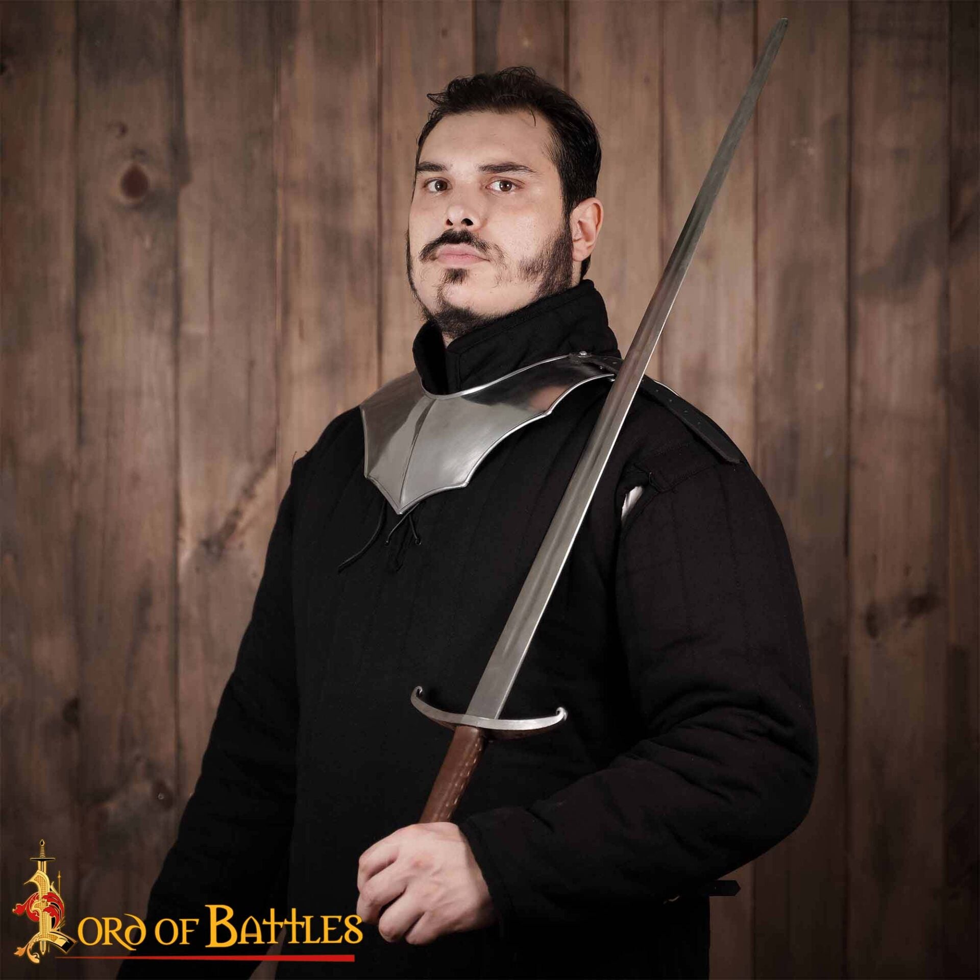 Imagen única de: Medieval Knightly Avenger Steel Gorget - Discontinued