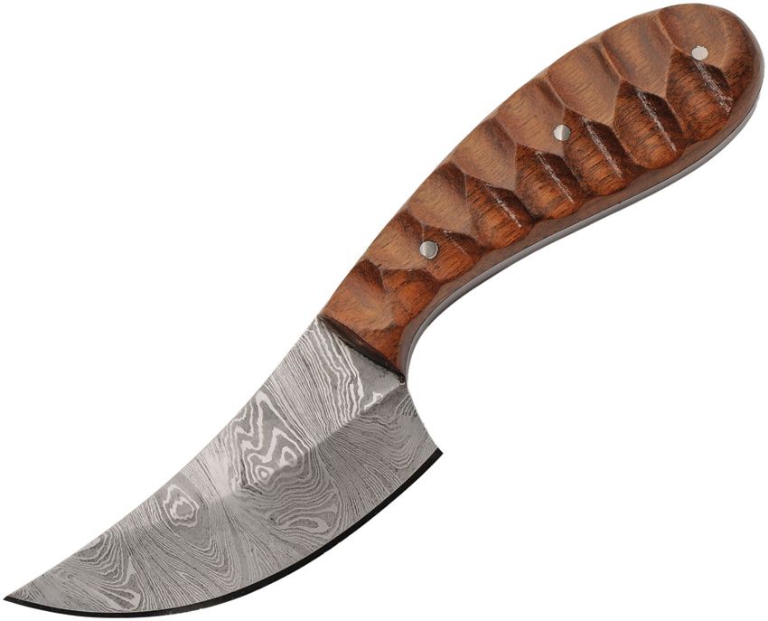 Imagen única de: Cuchillo Artesanal Madera de Nogal – Acero de Damasco