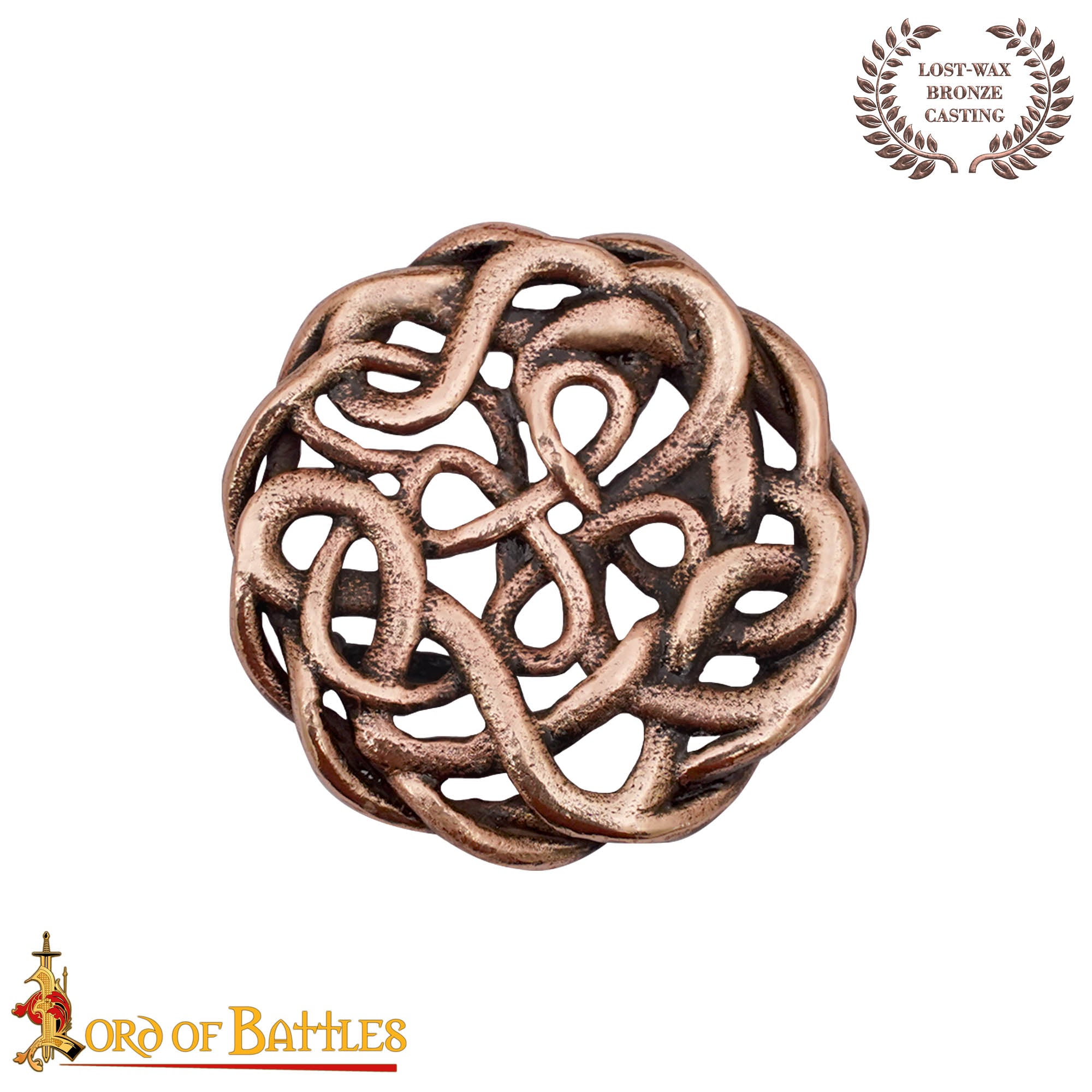 Hebilla de bronce (siglos IX–X) con diseño de nudo — para cinturón 2,5 cm - imagen 16