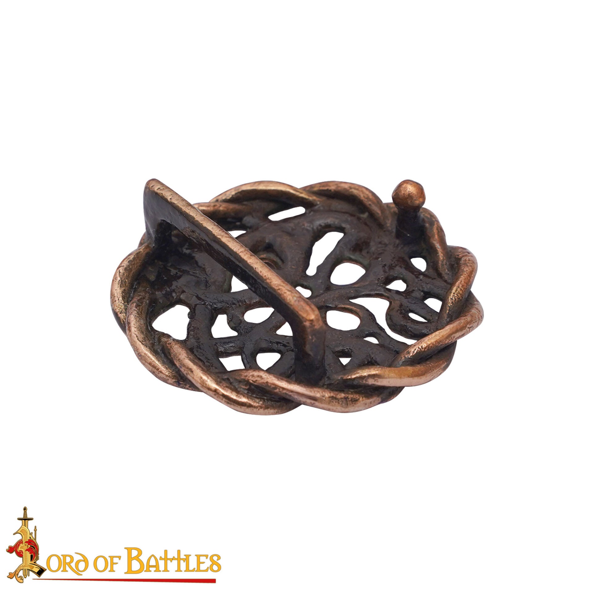 Hebilla de bronce (siglos IX–X) con diseño de nudo — para cinturón 2,5 cm - imagen 14