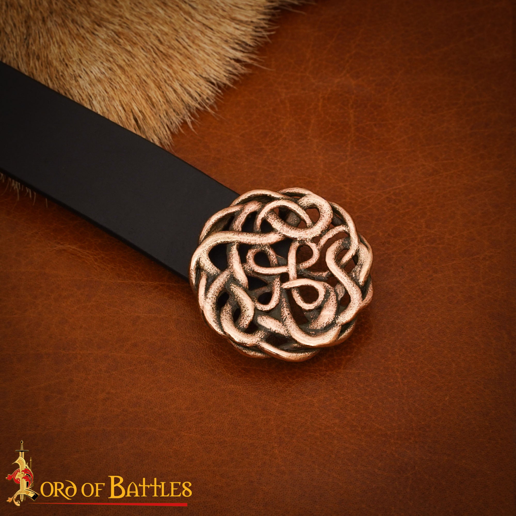 Hebilla de bronce (siglos IX–X) con diseño de nudo — para cinturón 2,5 cm - imagen 6