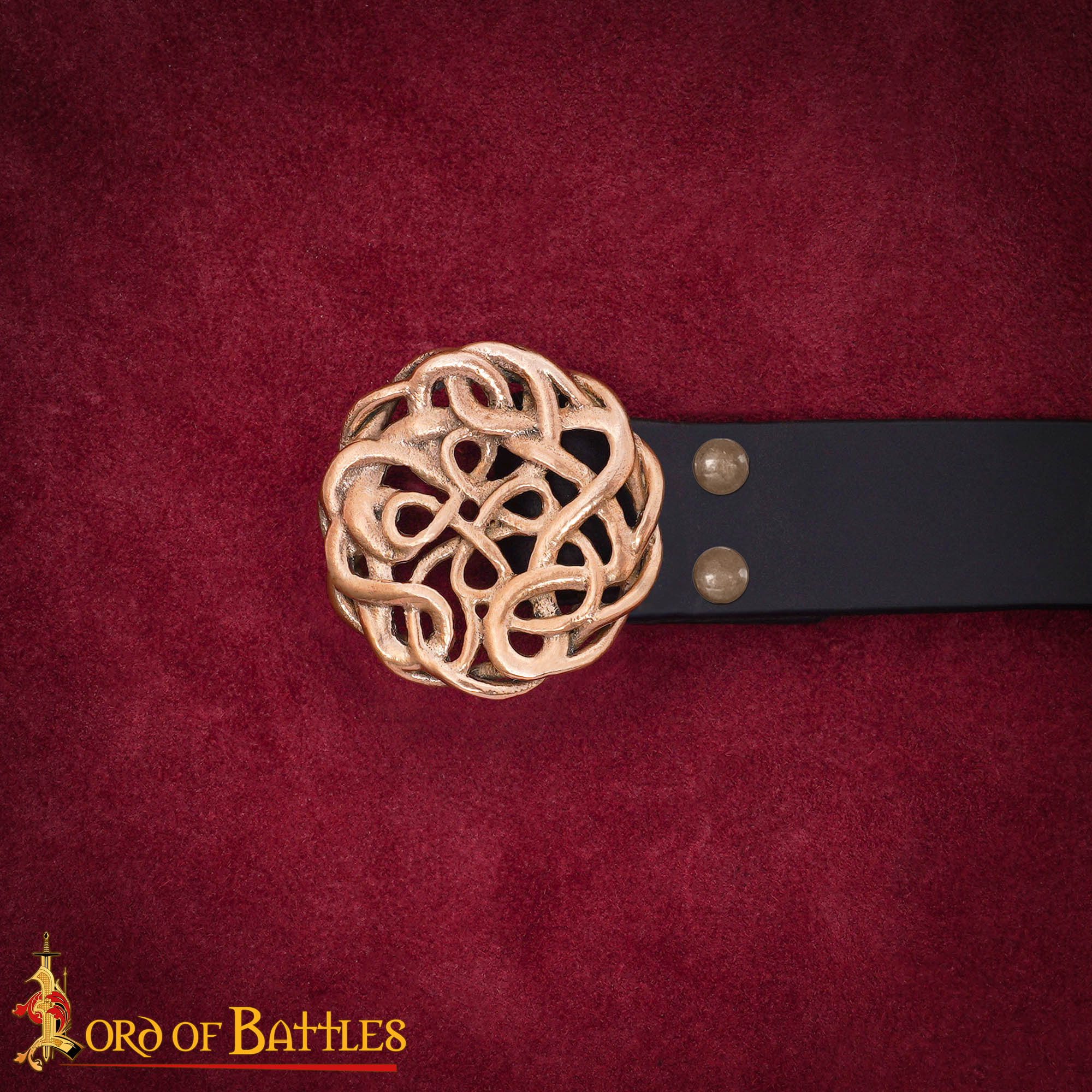 Hebilla de bronce (siglos IX–X) con diseño de nudo — para cinturón 2,5 cm - imagen 13
