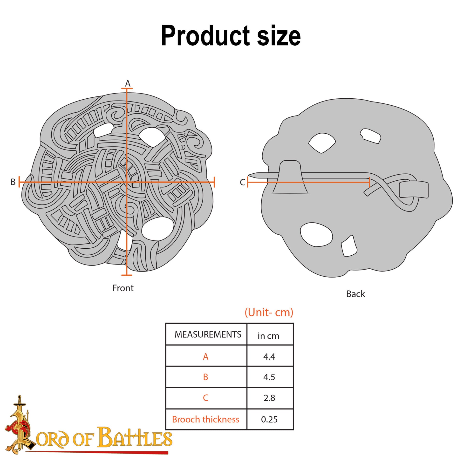 Imagen única de: Broche Vikingo de Animal Agarrado - Latón Antiguo