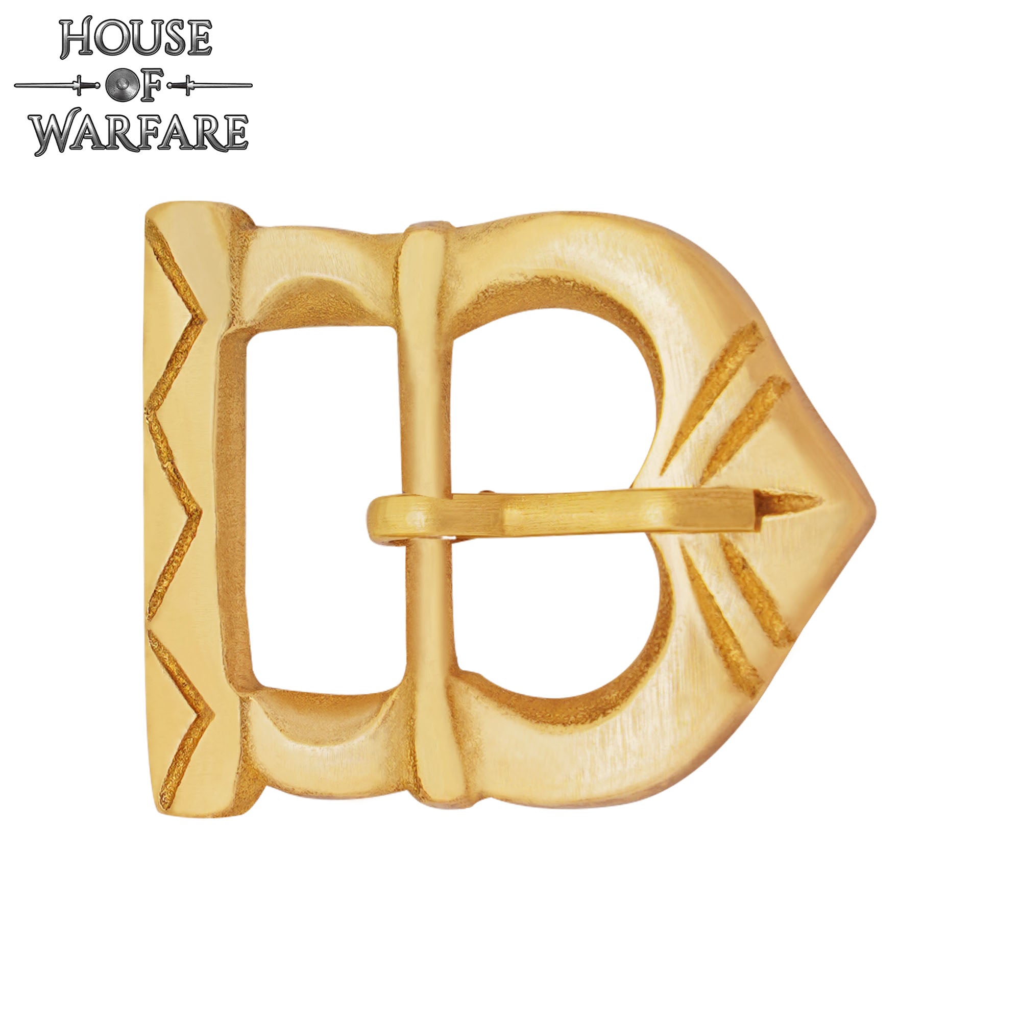 Imagen única de: Hebilla Medieval de Latón Macizo para Cinturón - Accesorio Histórico y de Vestuario Vikingo y Normando