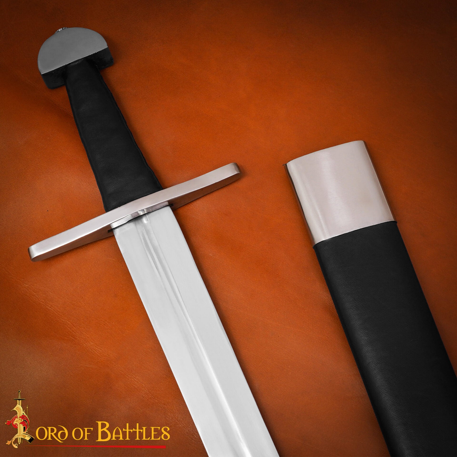 Imagen única de: Espada Vikinga Forjada a Mano Tradicionalmente con Vaina - Hoja Funcional de 38 Pulgadas