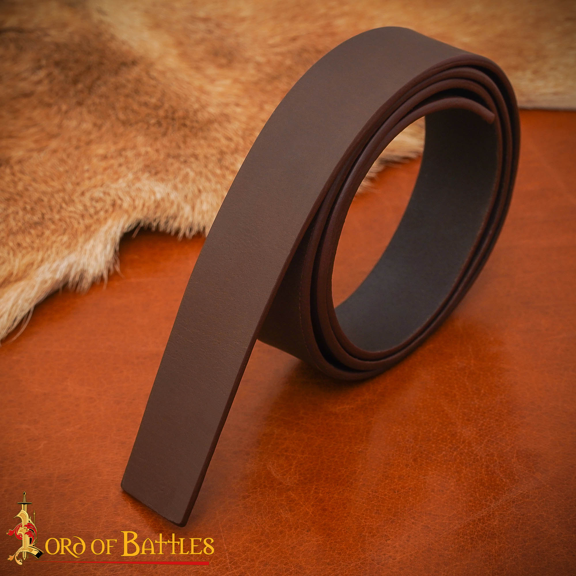 Tira de cuero para cinturón medieval sin perforar — personalizable - imagen 18