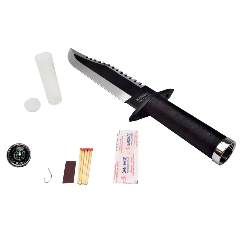 Imagen única de: Cuchillo Decorativo Inspirado en Rambo II – Réplica de Supervivencia
