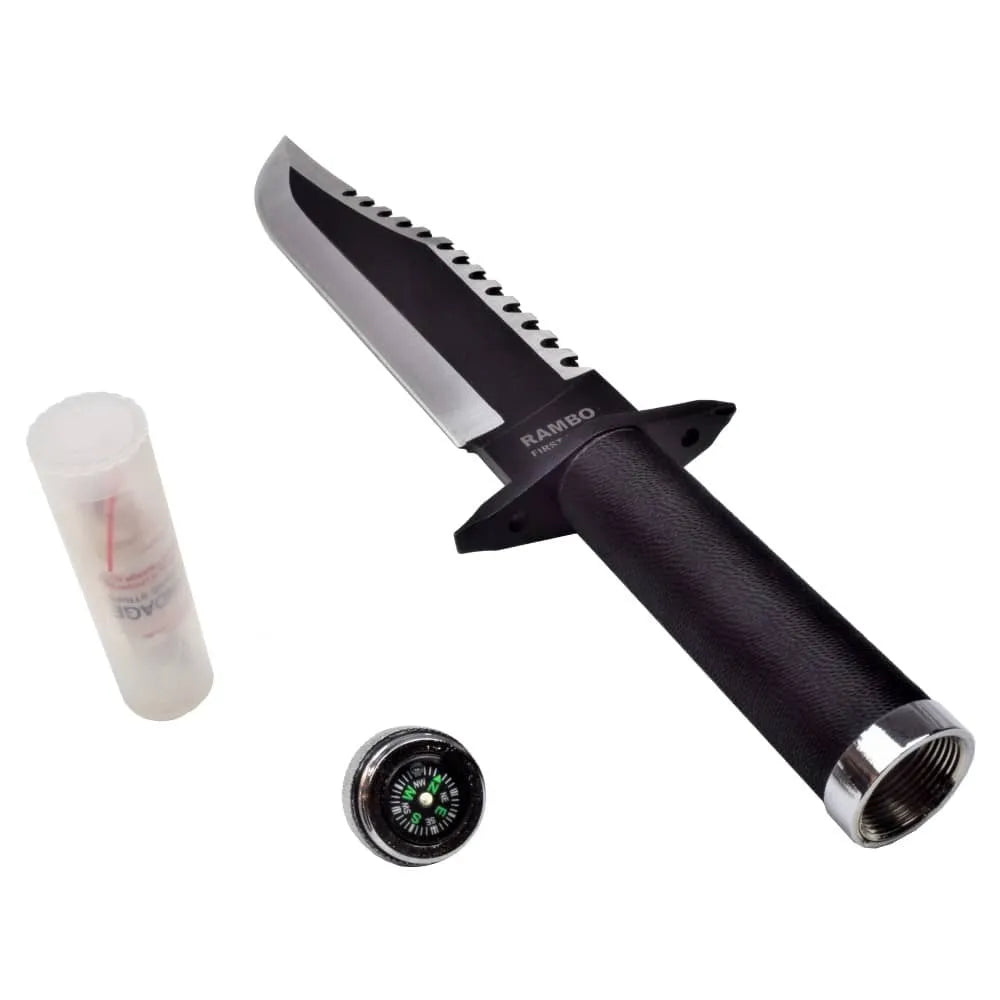 Imagen única de: Cuchillo Decorativo Inspirado en Rambo II – Réplica de Supervivencia