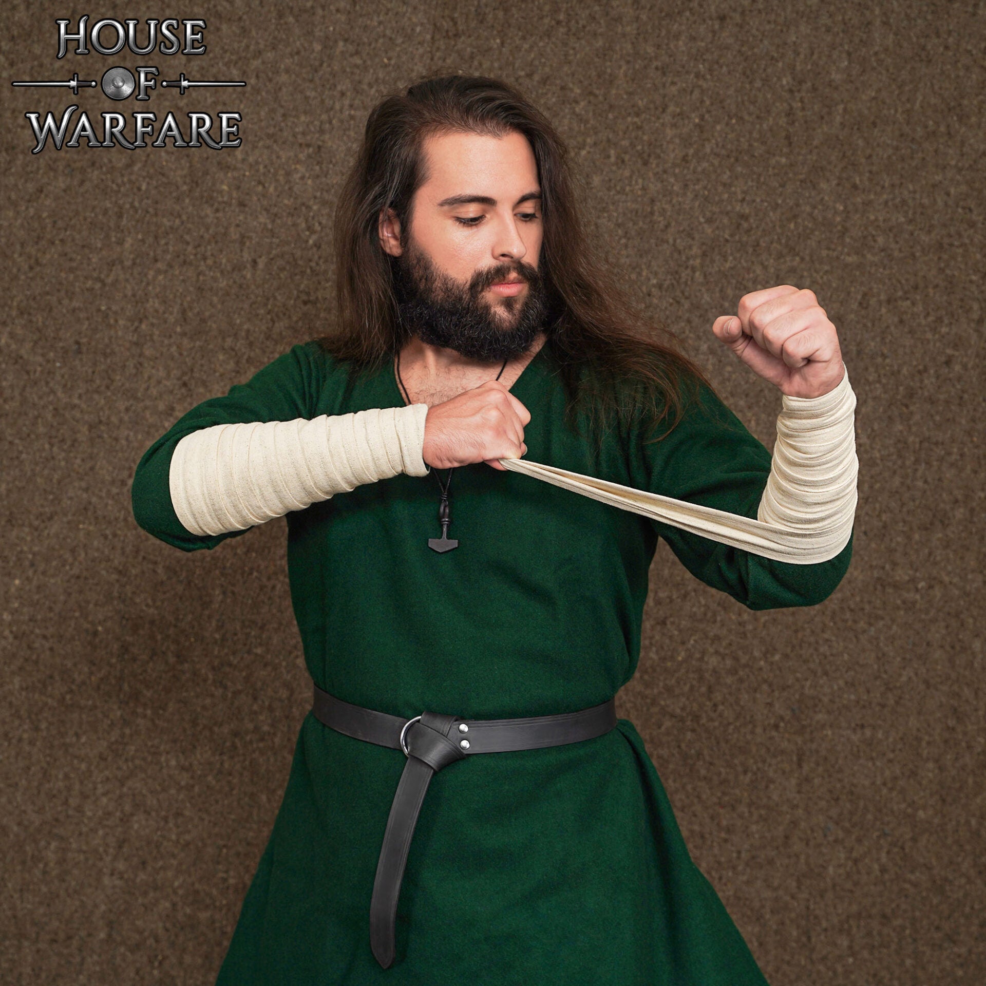 Protectores de brazos vikingos en lona 100% algodón - imagen 7