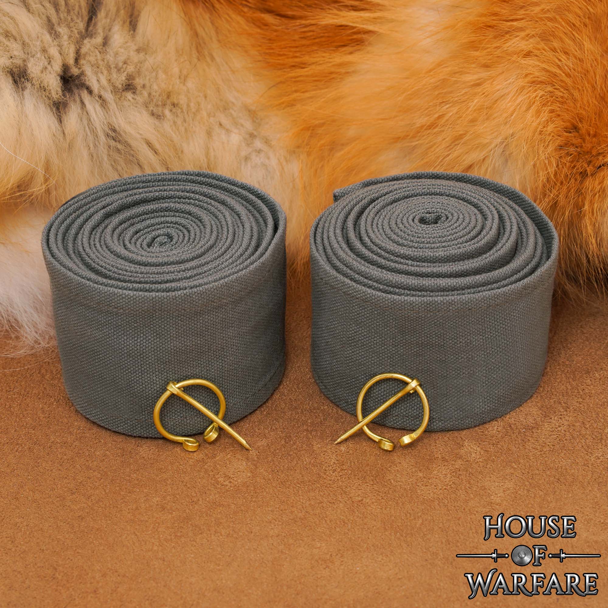 Protectores de brazos vikingos en lona 100% algodón - Gris