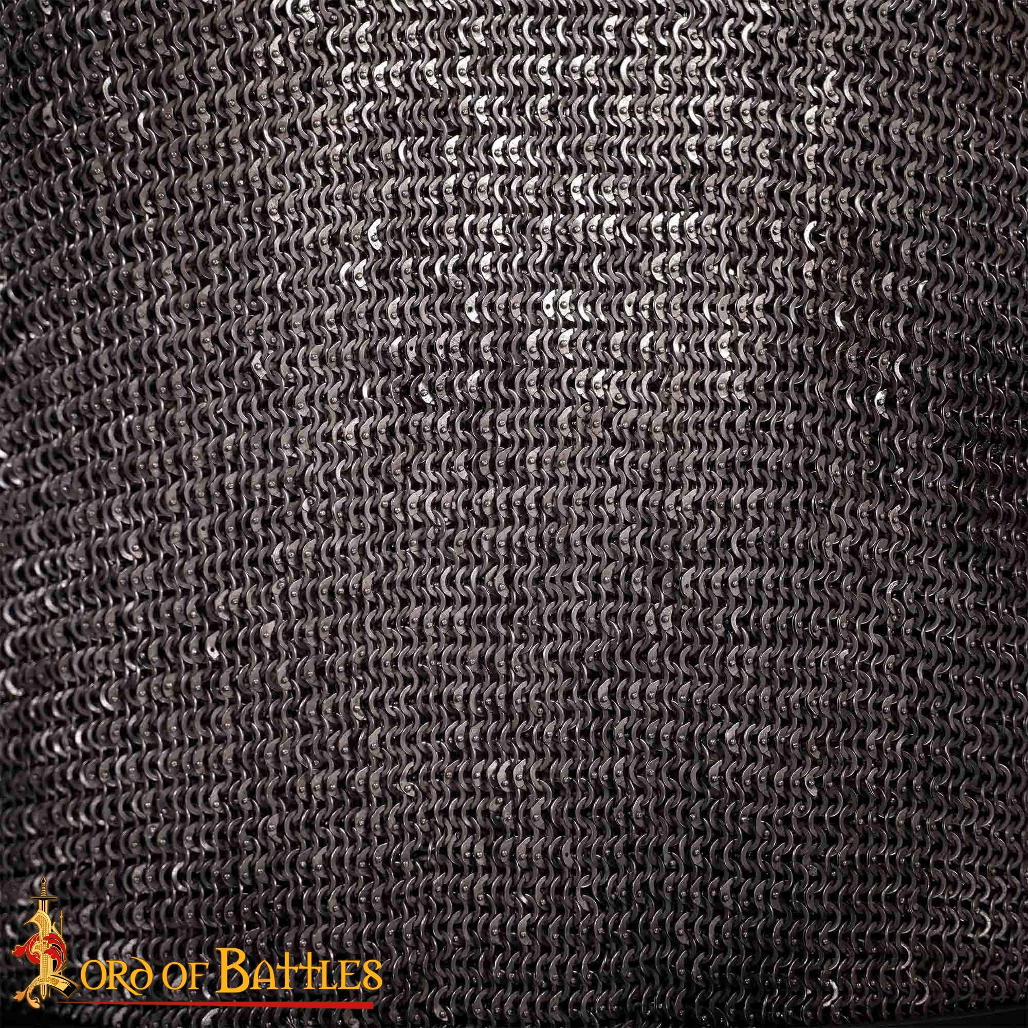 Haubergeon de cota de malla (medio brazo) — anillas 6 mm, calibre 18 - imagen 5
