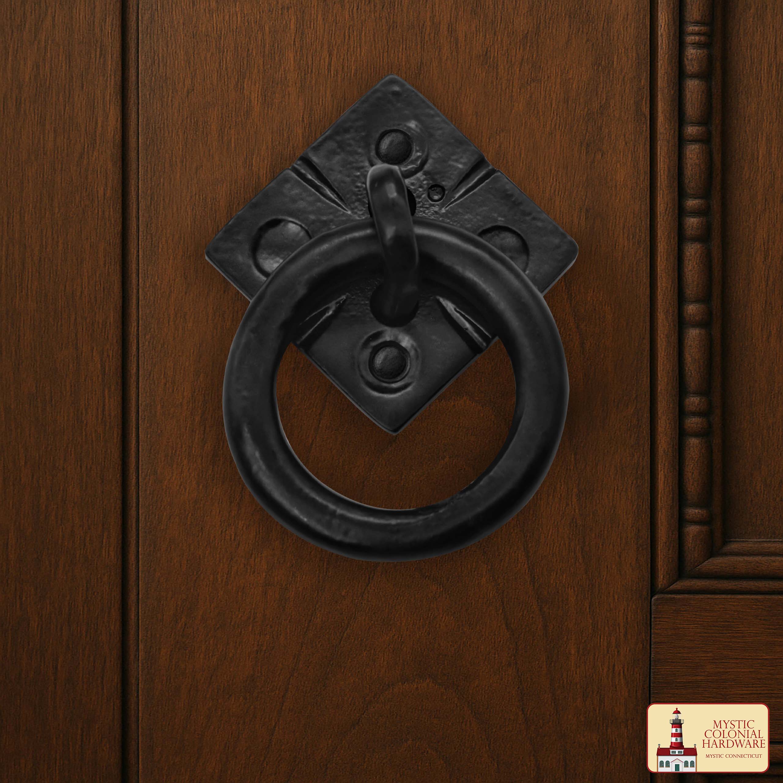 Tirador de aro rústico en hierro fundido para puertas y muebles - imagen 18