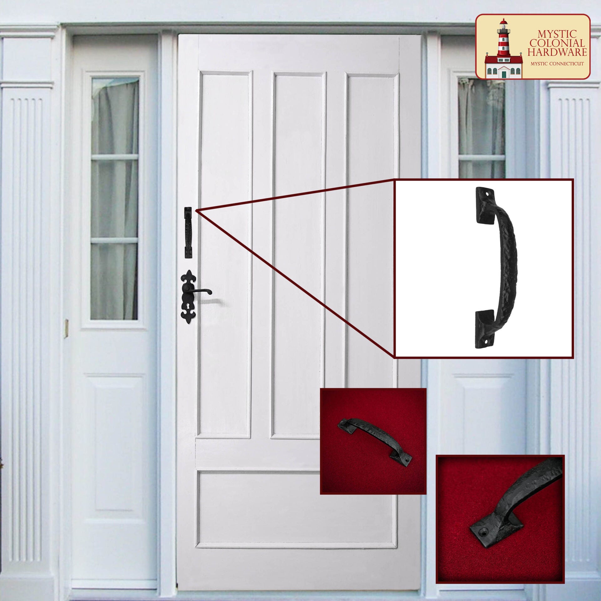 Imagen única de: Tirador de Puerta de Castillo de Estilo Medieval: Hierro Macizo Forjado a Mano