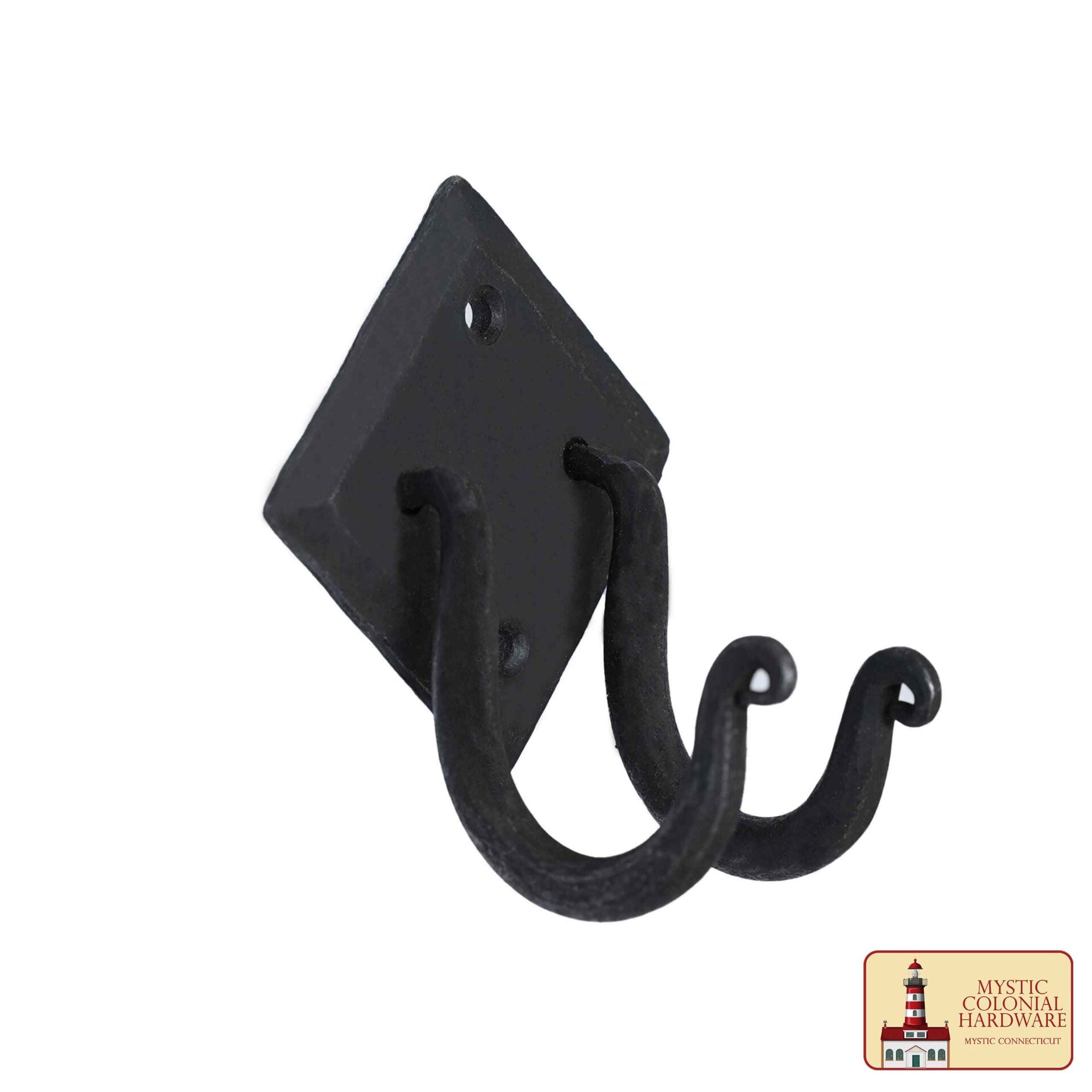 Imagen única de: Ganchos de Pared Rústicos de Hierro Fundido, Ganchos Utilitarios Retro Resistentes para Colgar Abrigos, Bolsos, Toallas, Batas, Sombreros y Más, Acabado: Ennegrecido con Aceite