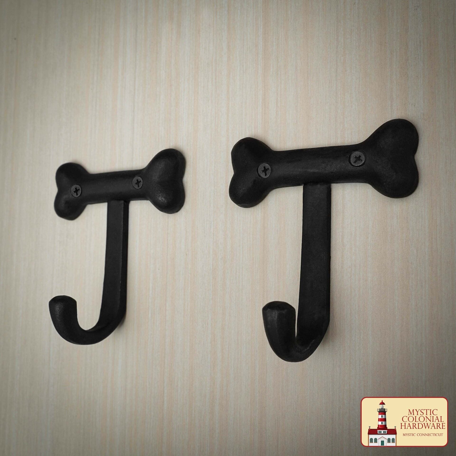 Ganchos de pared de hierro fundido, juego de 2 - negro - imagen 9