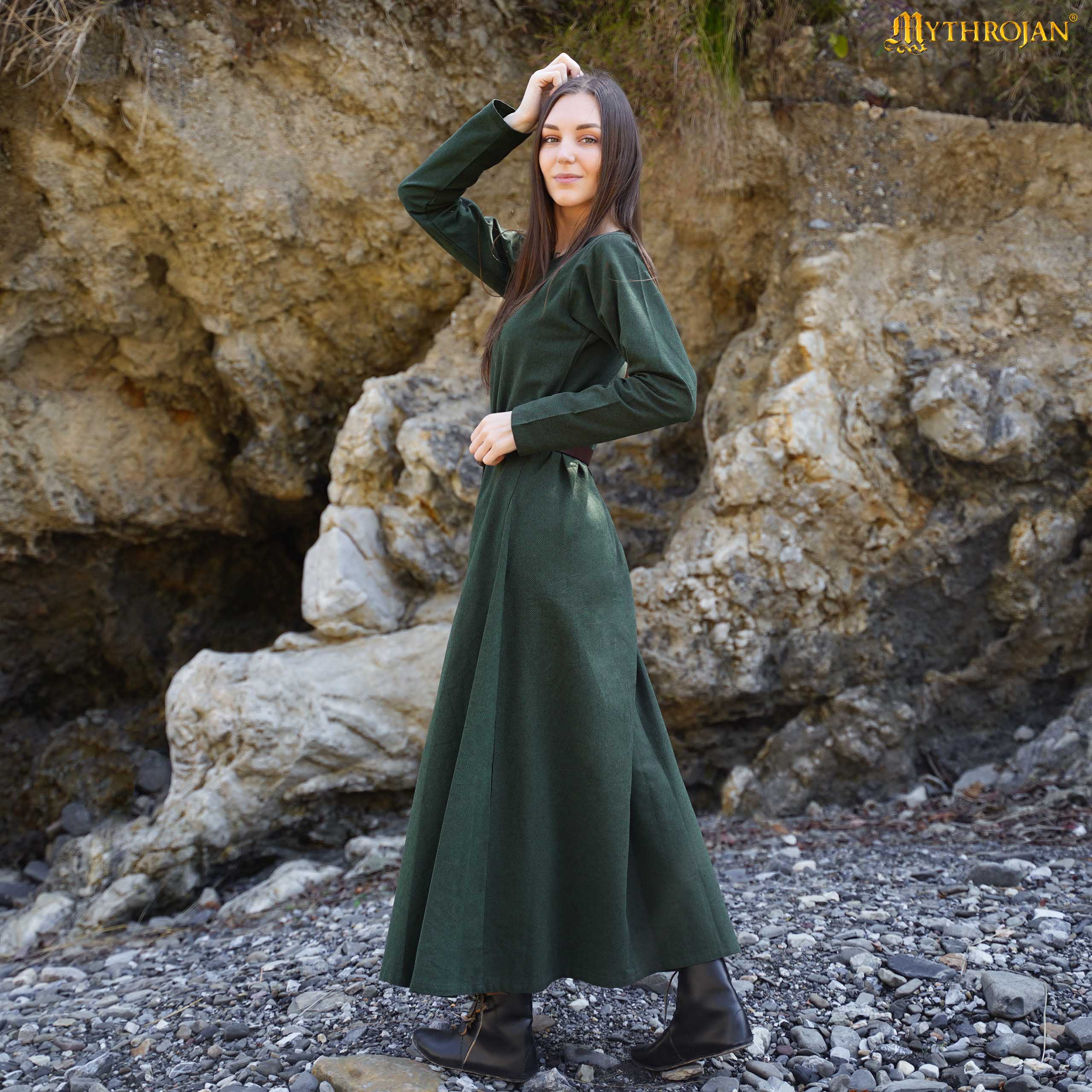 Imagen única de: Vestido medieval The Archeress de 100% algodón (200 GSM)