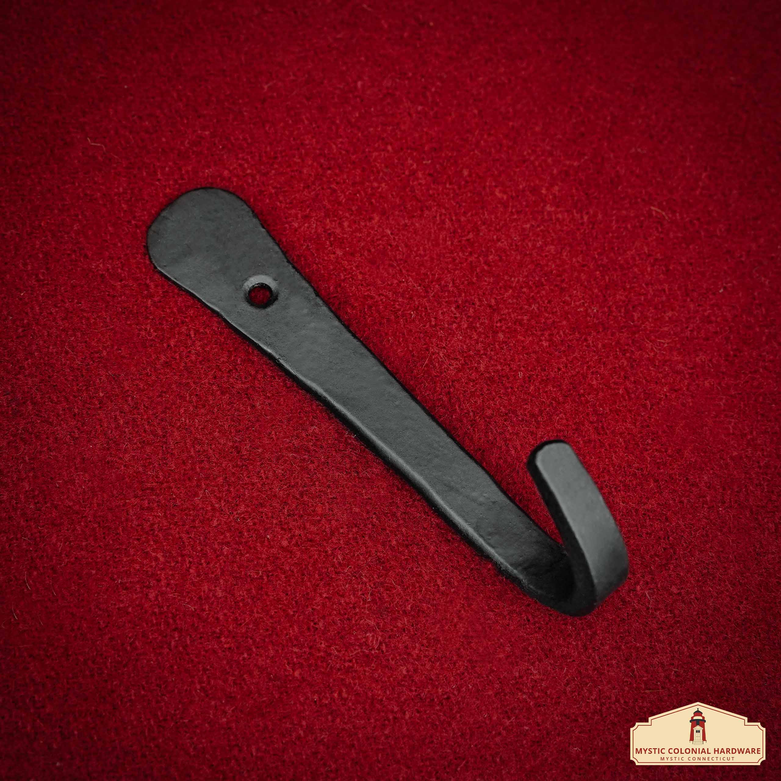Imagen única de: Ganchos de Pared de Hierro Forjado Rústico, Ganchos de Utilidad Retro de Alta Resistencia para Colgar Abrigos, Bolsas, Toallas, Batas, Sombreros y Más, Acabado: Aceite Ennegrecido