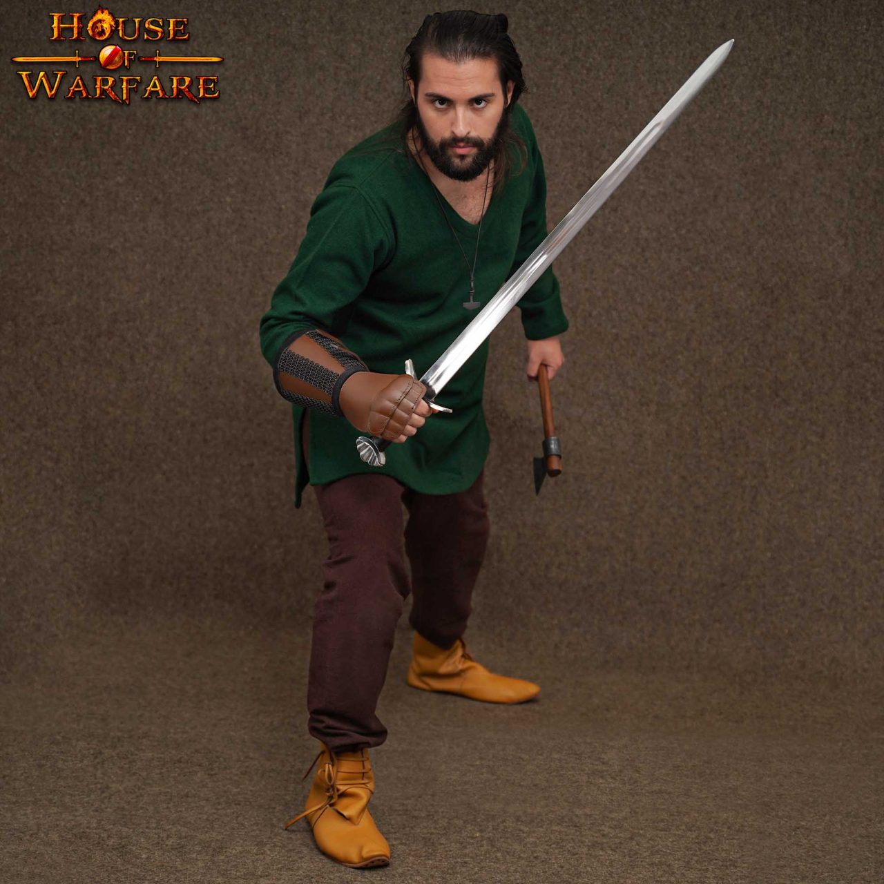 Guante de malla estilo bárbaro para una mano - Marrón - imagen 12