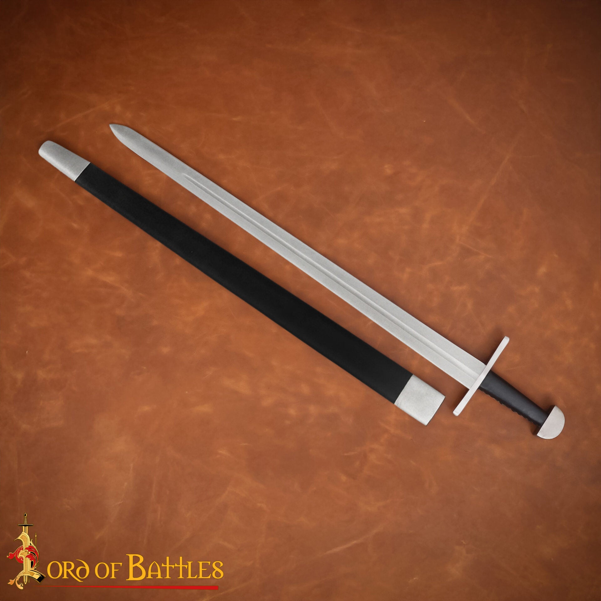 Imagen única de: Espada Vikinga Decorativa Forjada a Mano Hoja de Acero Al Carbono con Vaina Ornamental