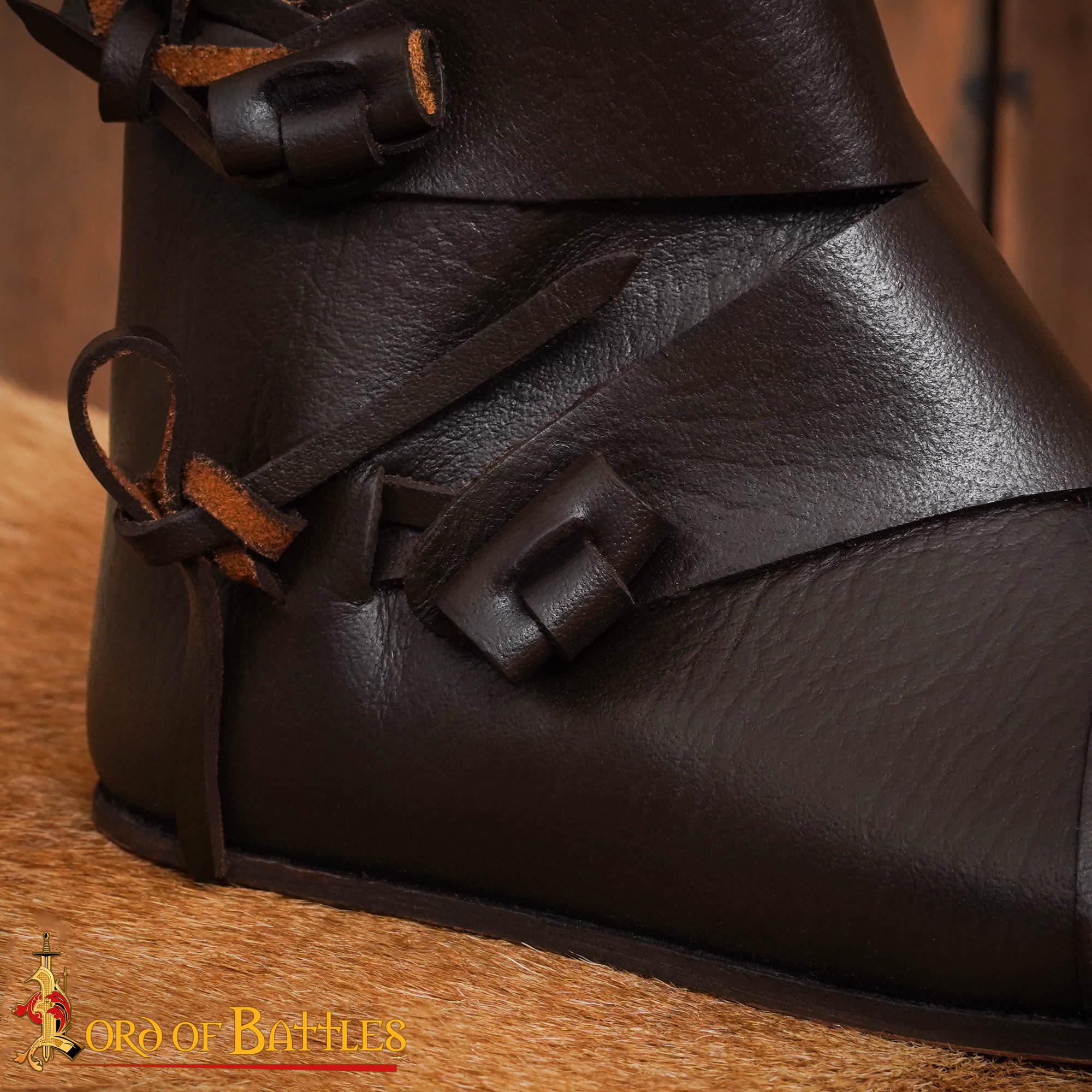 Botas tobilleras vikingas Jorvik de cuero - imagen 36