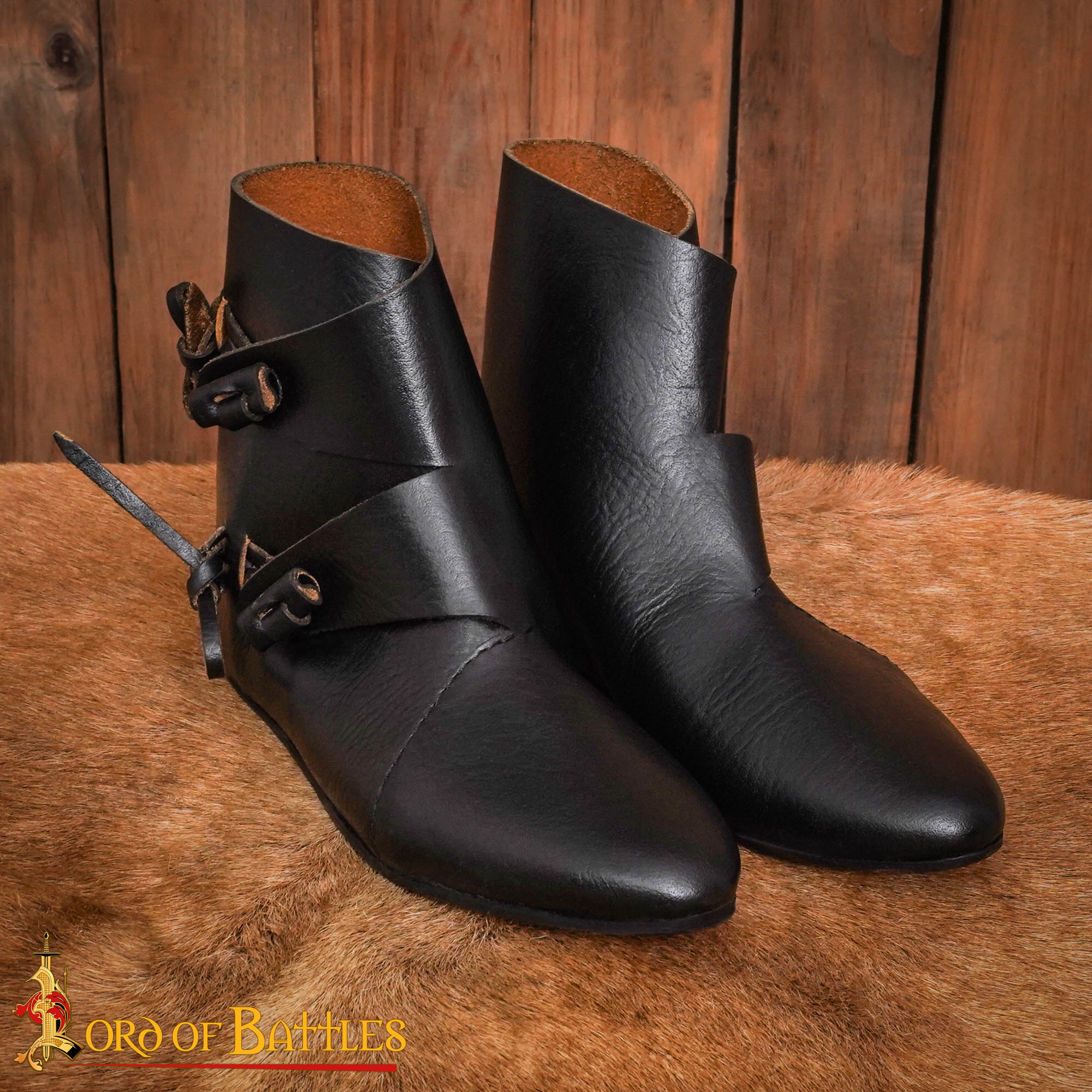 Botas tobilleras vikingas Jorvik de cuero