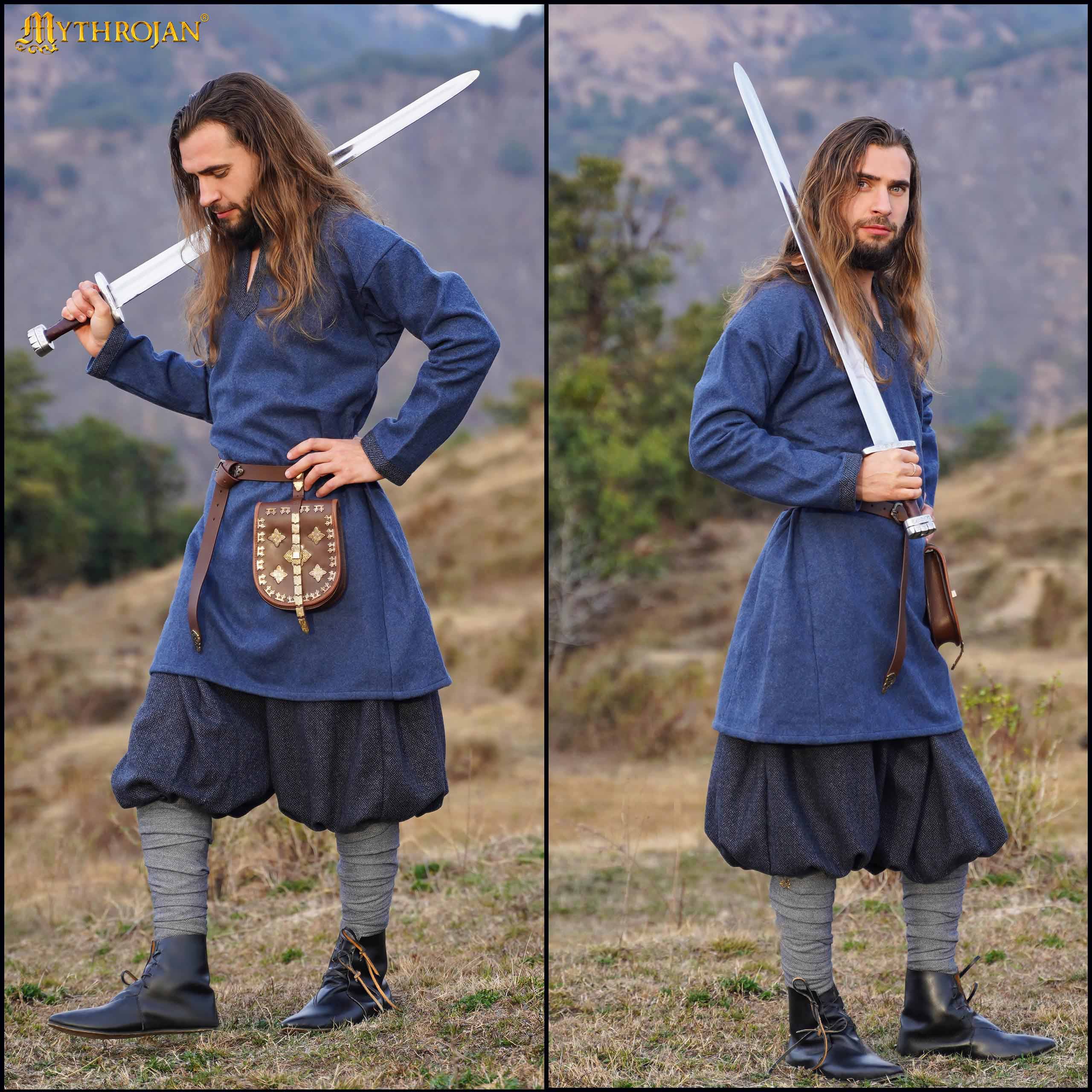 Imagen única de: Túnica vikinga Eric The Bold — Lana reciclada y galón en sarga