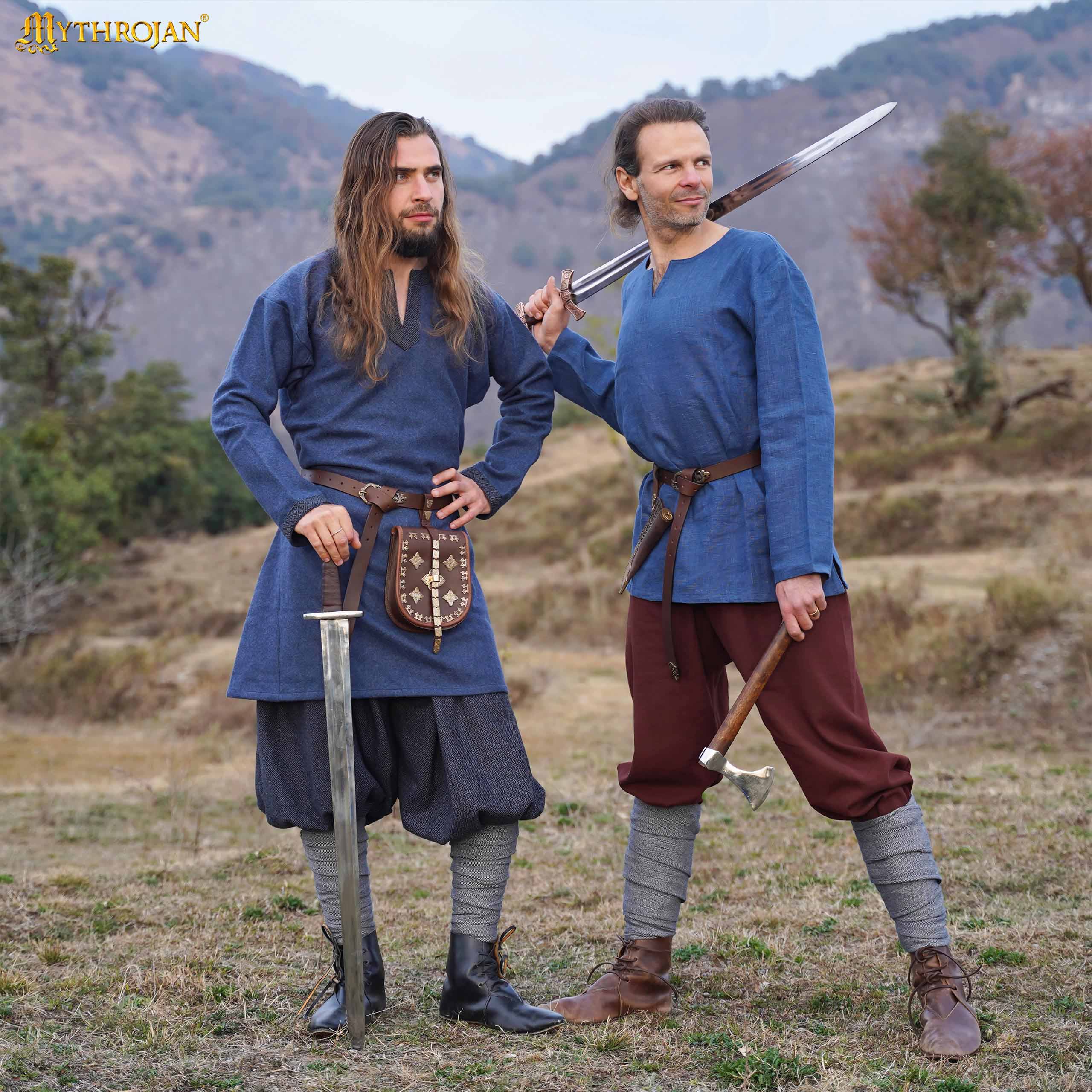 Imagen única de: Túnica vikinga Eric The Bold — Lana reciclada y galón en sarga