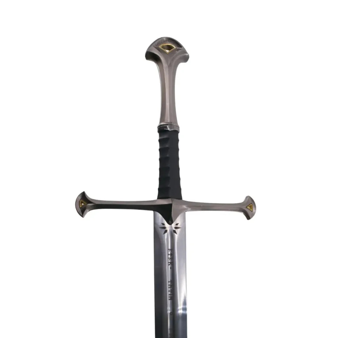 Imagen única de: Espada Anduril Con Expositor Y Vaina De Piel El Señor De Los Anillos