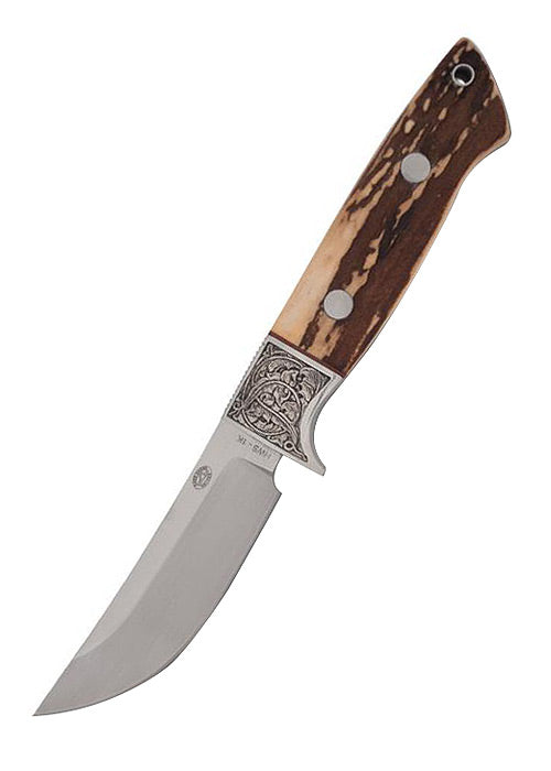 Imagen única de: Cuchillo Berrendo Con Hoja En Punta Y Mango De Asta De Ciervo