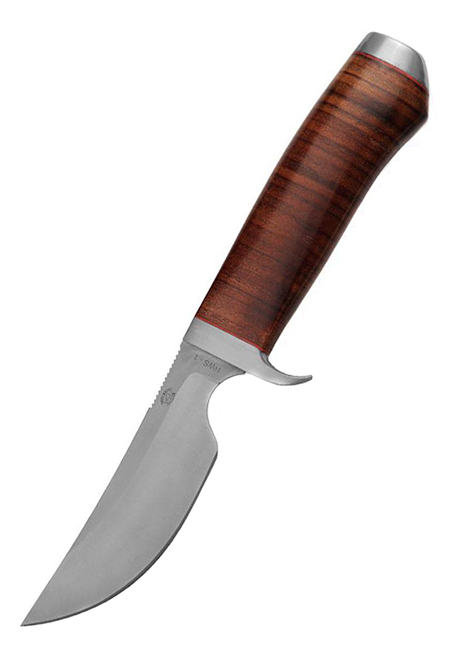 Imagen única de: Cuchillo Impala Con Hoja En Punta Y Mango De Láminas De Cuero.